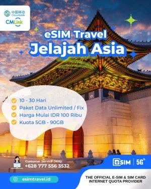 eSIM Asia 16 Negara Paket Data Unlimited