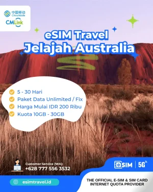 eSIM Australia Paket Data Unlimited Dan Jumbo